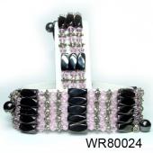 36inch Rose Quartz Crystal, Alloy,Magnetic Wrap Bracelet Necklace All in One Set